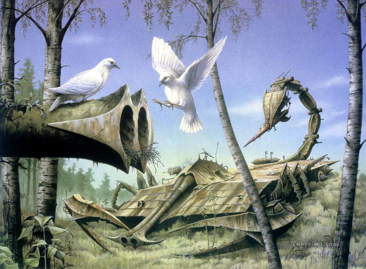 fantasy peace at last birds Oil Paintings